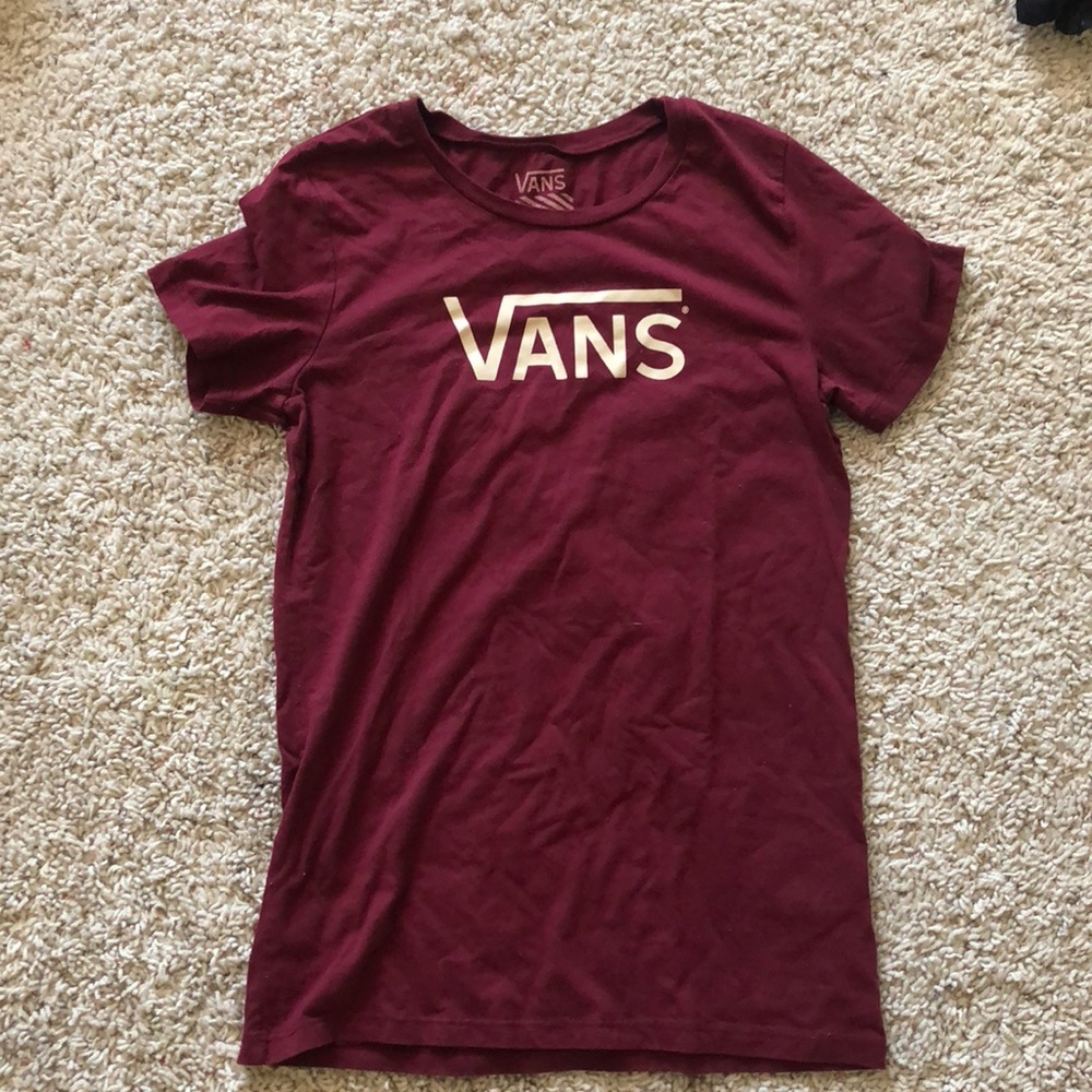 Maroon Vans tee